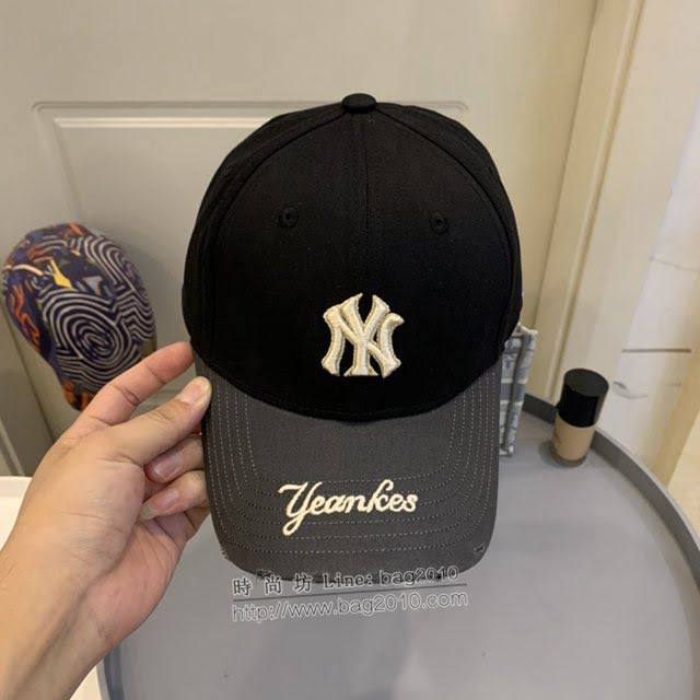 NY男女同款帽子 MLB拼接刺繡棒球帽鴨舌帽  mm1653